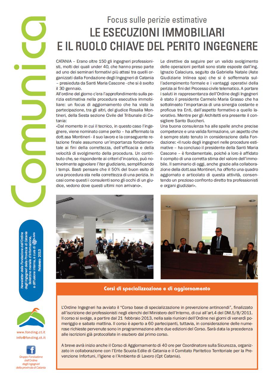 Fondazione ing. comunica