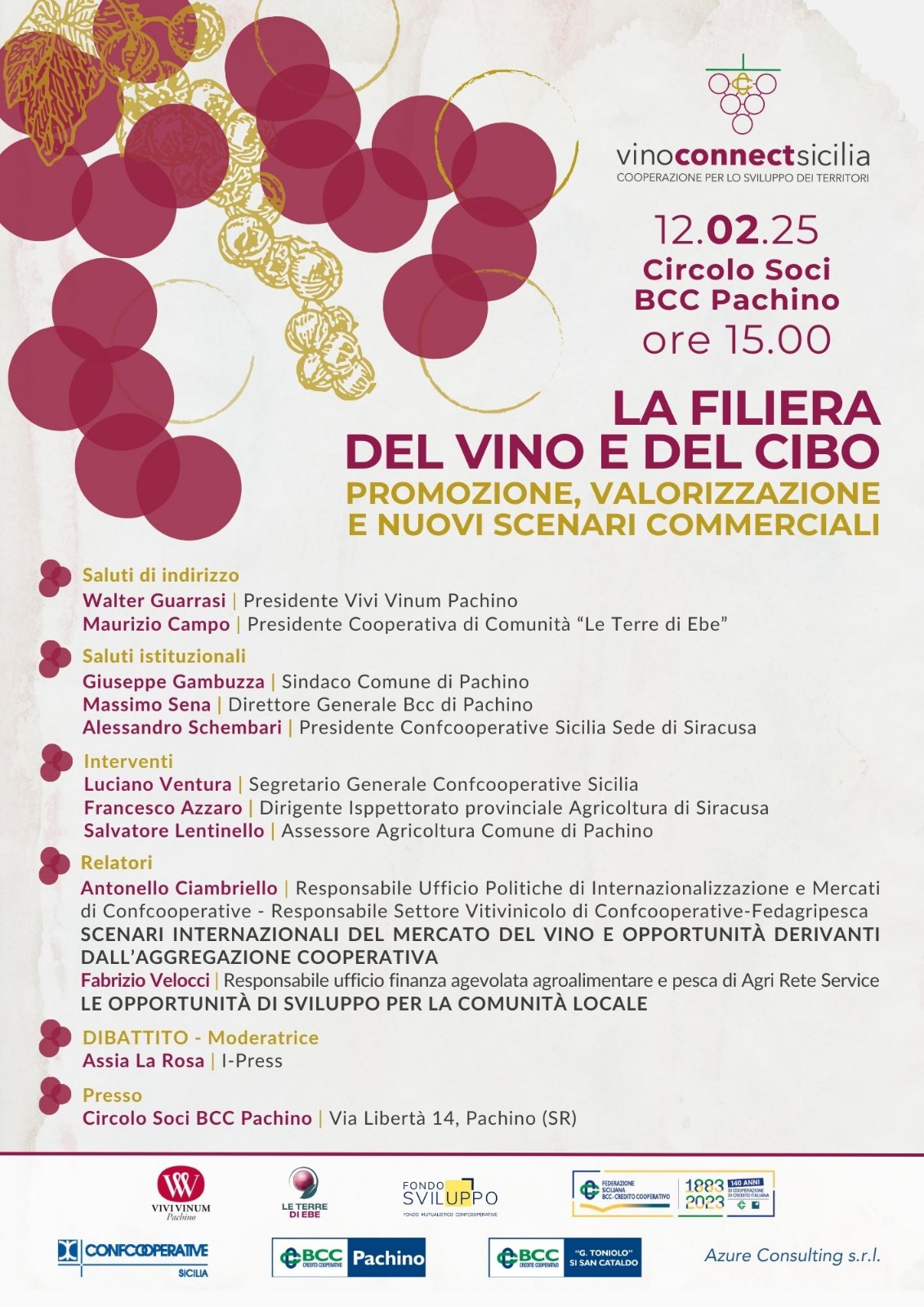 LA FILERA DEL CIBO E DEL VINO