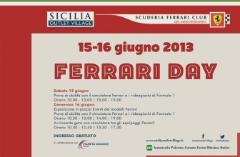 FERRARI DAY AL SICILIA OUTLET VILLAGE